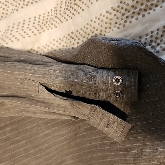 Harley Davidson men's medium Button down gray sh - Picture 5 of 7
